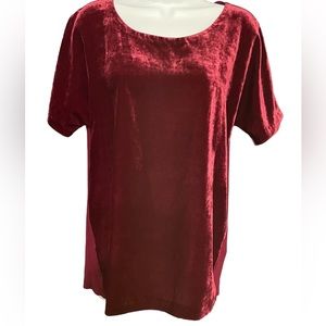 Womens velvet top Lucky Brand M